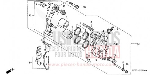 FRONT BRAKE CALIPER CRF230F8 de 2008